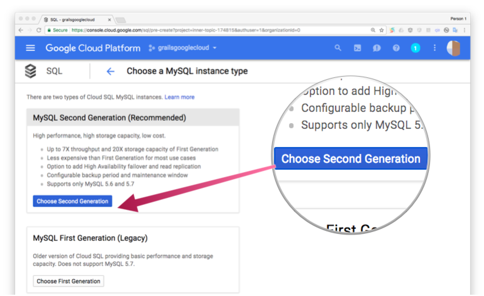 google app builder psql